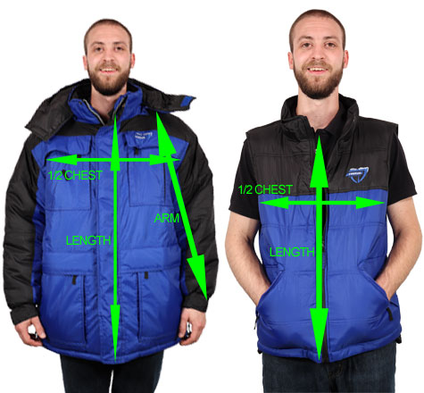 Freeze Defense 3-in-1 Winter Coat Size Chart