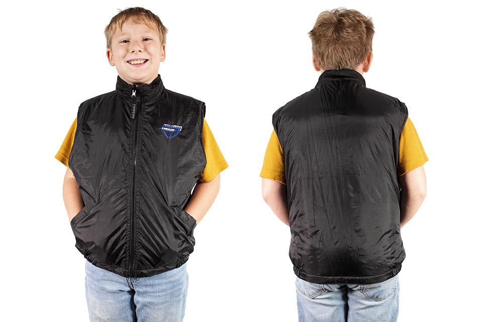 Freeze Defense vest is reversible to all-black