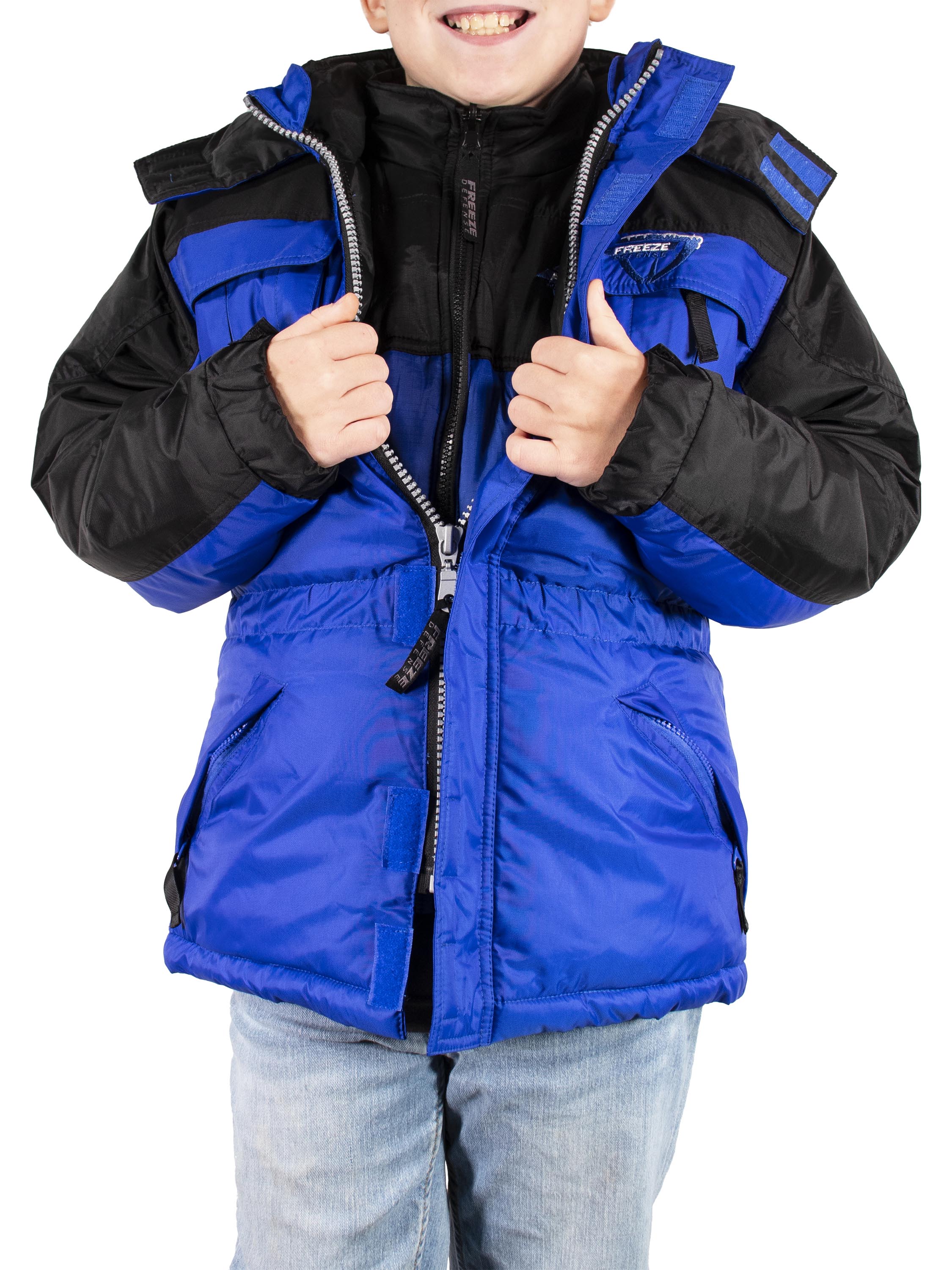 Freeze Defense Men's 3-in-1 Winter Parka Coat With Removable Vest - Water Resistant