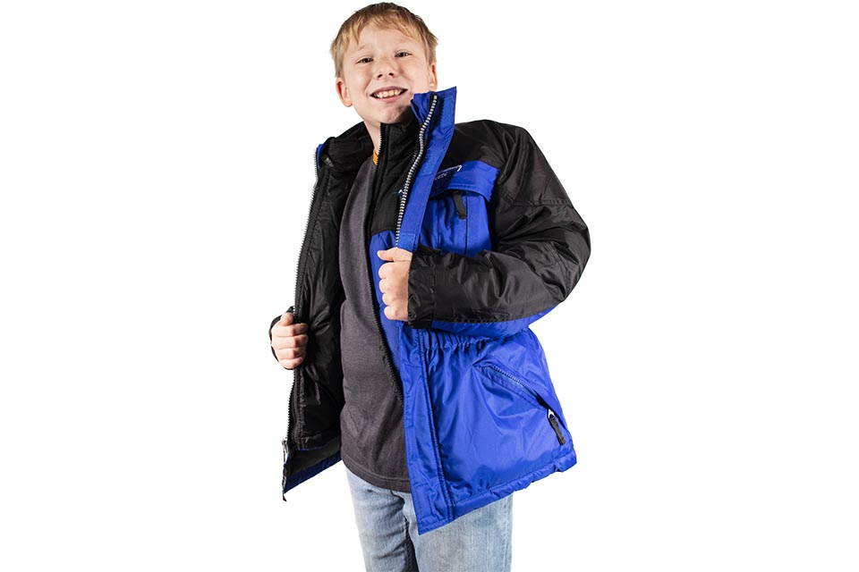 Freeze Defense Boy's 3-in-1 Winter Jacket Opened