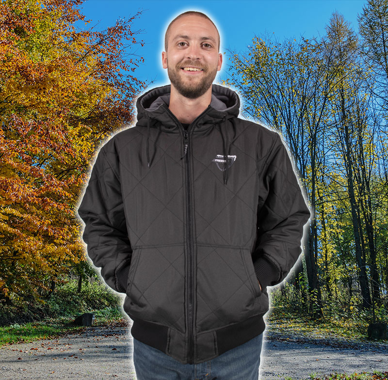 Freeze Defense Men's Fleece-lined Quilted Jacket - Black