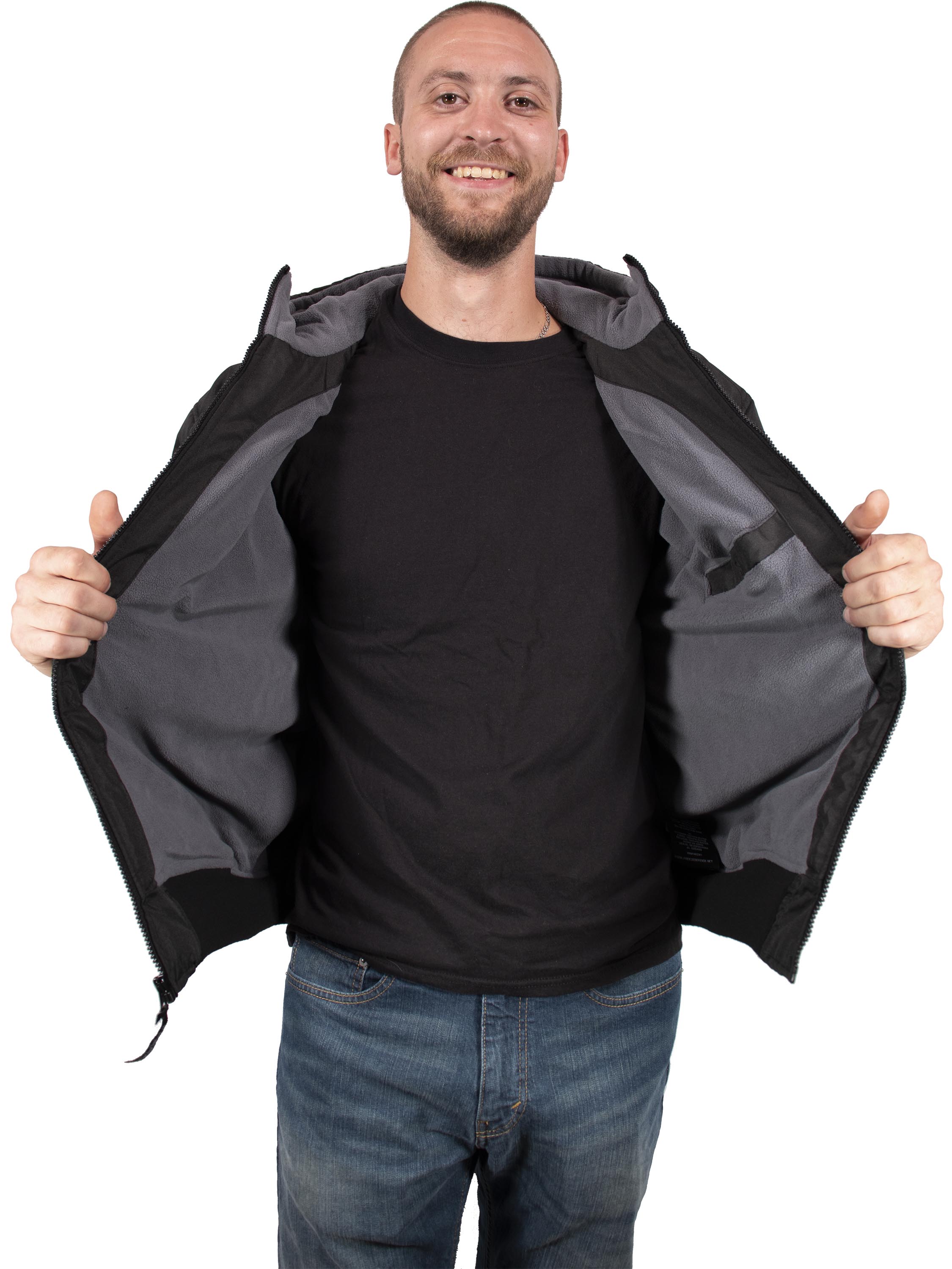 FLCH+YIGE Men Casual Fleece Lined Jacket Cotton Linen Button Down Thick Warm Coat