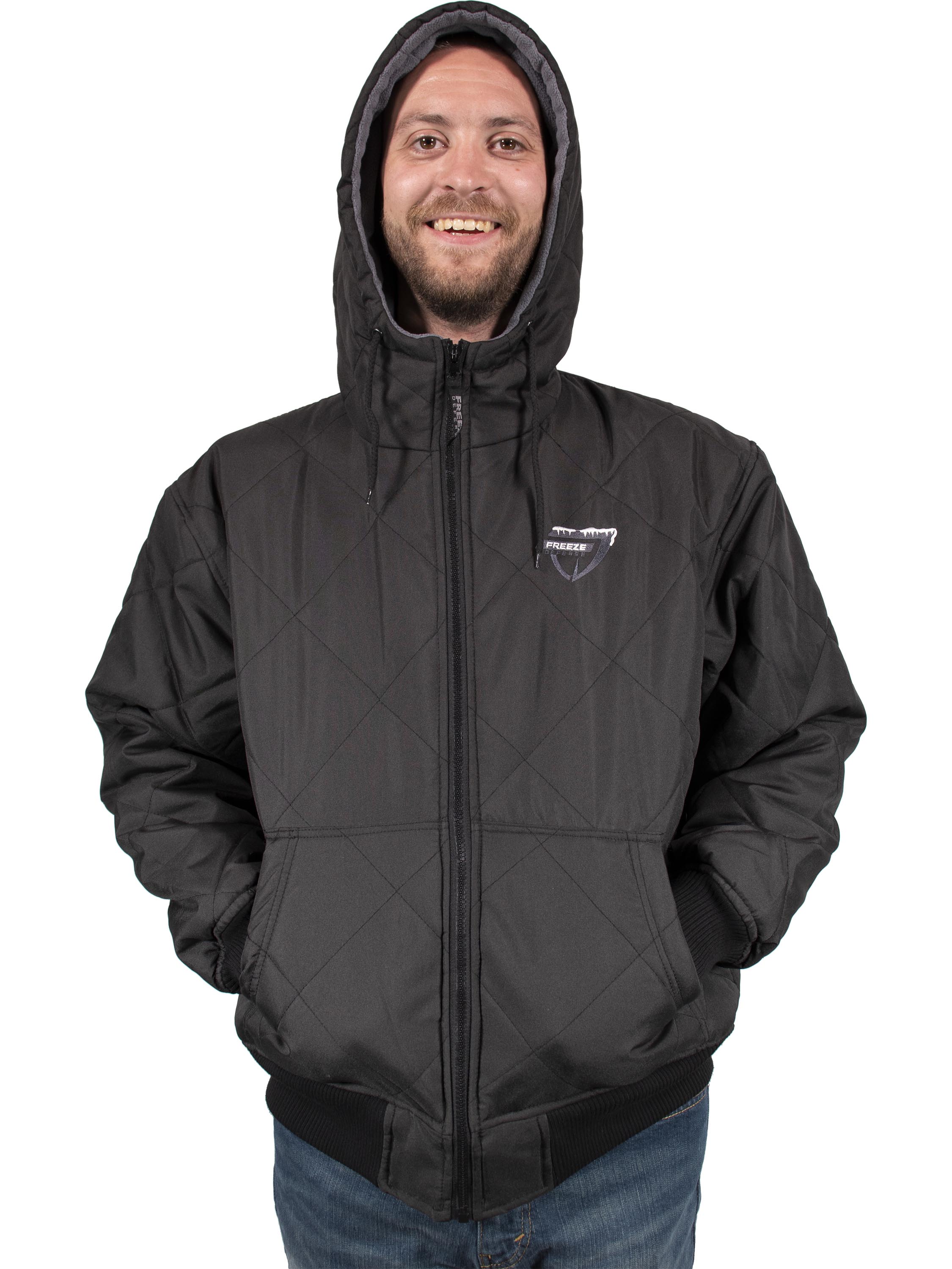 Fensajomon Mens Fleece Winter Warm Button Down Plus Size Quilted Jacket Coat Outerwear