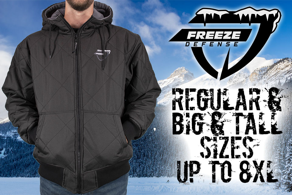 Freeze Defense Men's Quilted Jacket Regular and Big & Tall Sizes Freeze Defense Men's Quilted Jacket Regular and Big & Tall Sizes