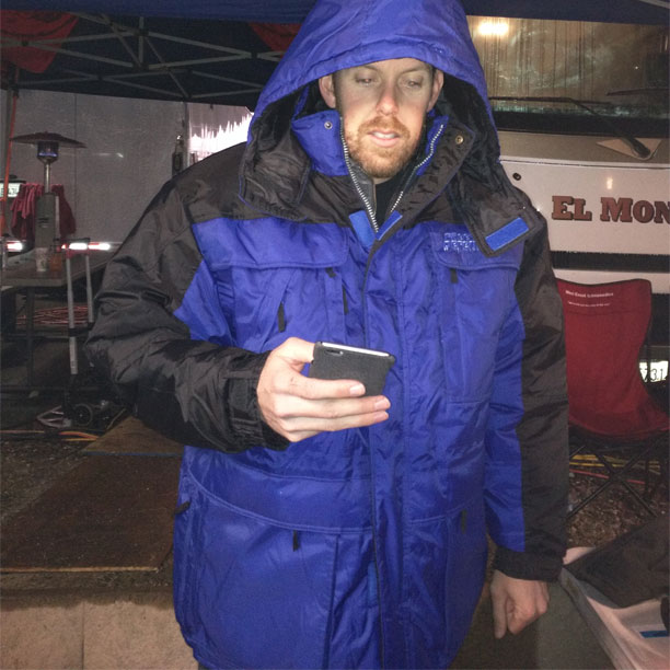 Freeze Defense coats being worn at a race